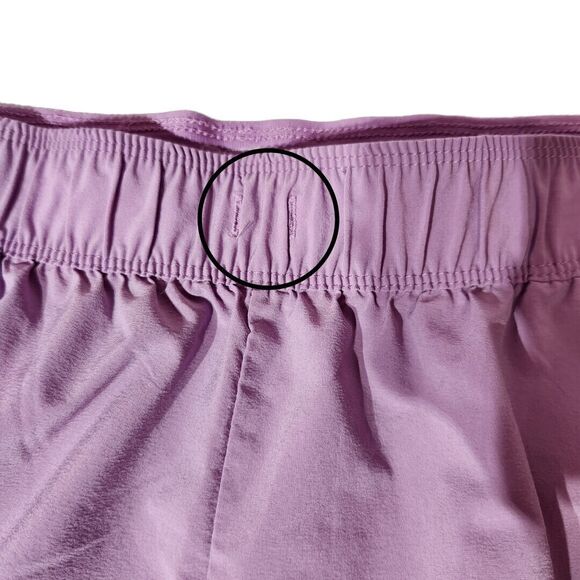 Nike Womens Sz M Short Running Shorts Lightweight Unlined Purple Logo Athleisure - Picture 3 of 11